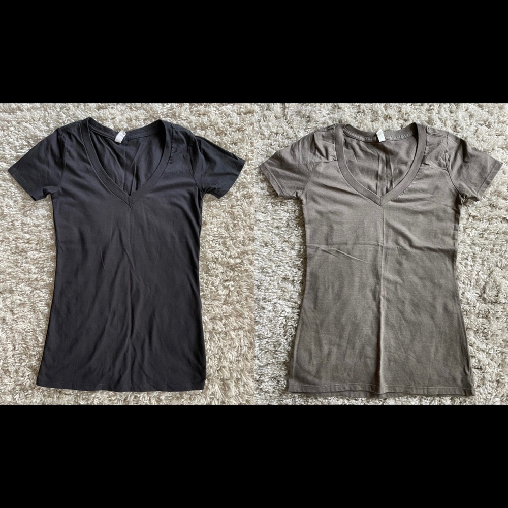 Deep V T Shirt Set